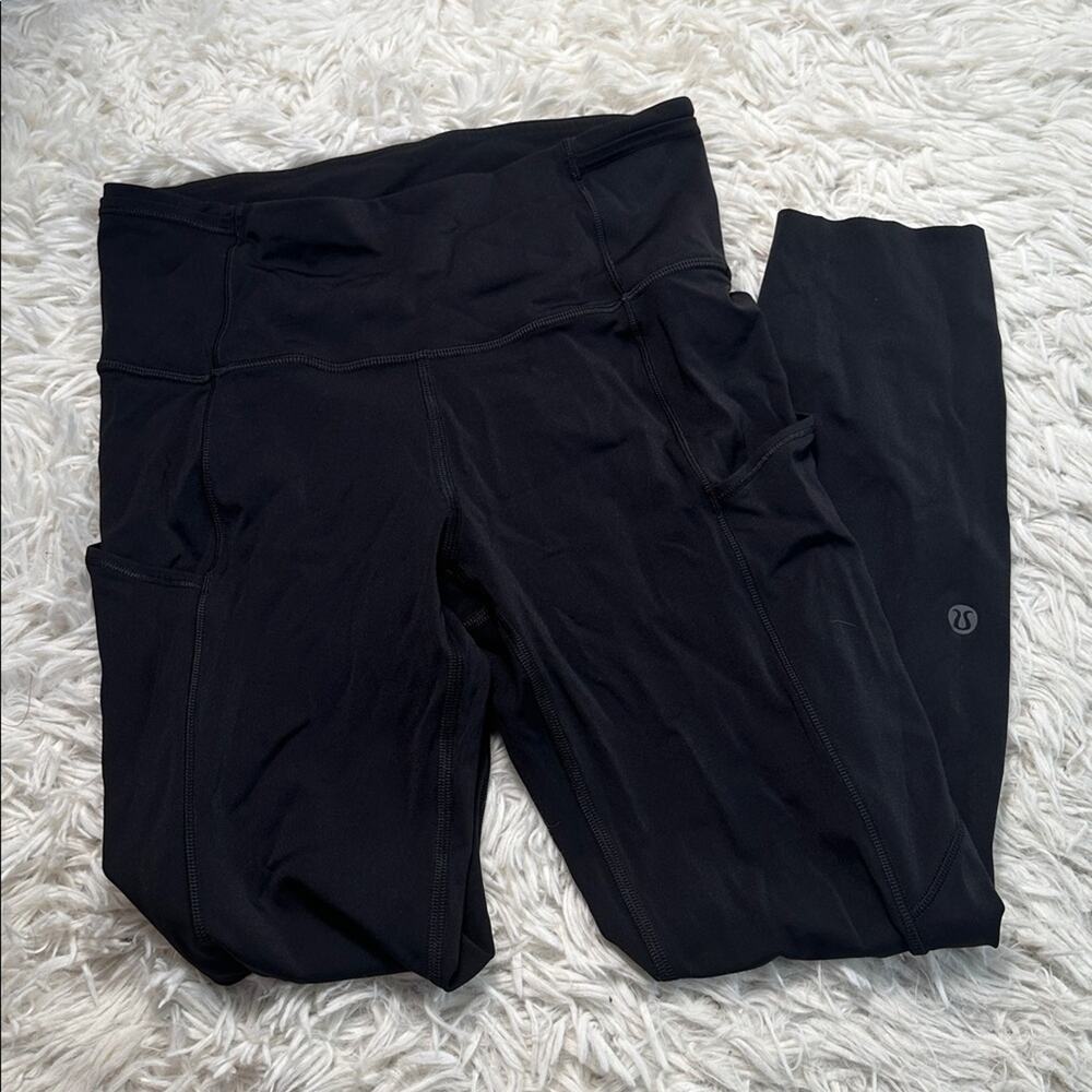 Lululemon Fast & Free 7/8 Tight II *Non-Reflective Nulux 25" Black